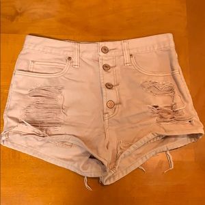 High Rise Distressed A&F Shorts